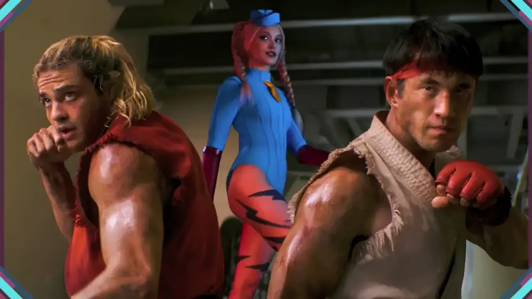 Street Fighter com Ken, Ryu e Cammy em cena do novo trailer do filme.