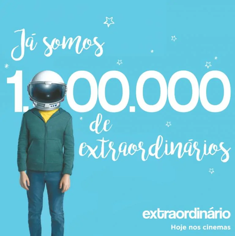 Filme Extraordinário atingiu 1 milhão de venda de ingressos na primeira semana