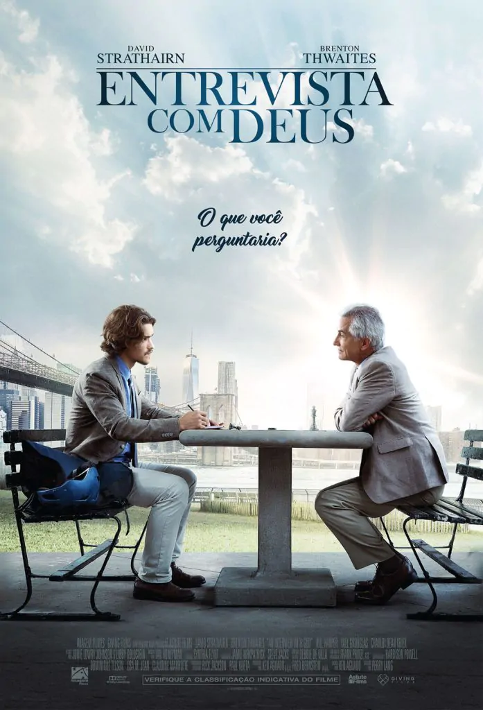 Brenton Thwaites irá entrevistar DEUS em seu novo filme 2 Pôster de Entrevista com DEUS 2018