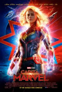 versão nacional do cartaz de Capitã Marvel