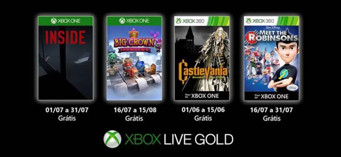 Games with Gold – julho de 2019 no Xbox Live