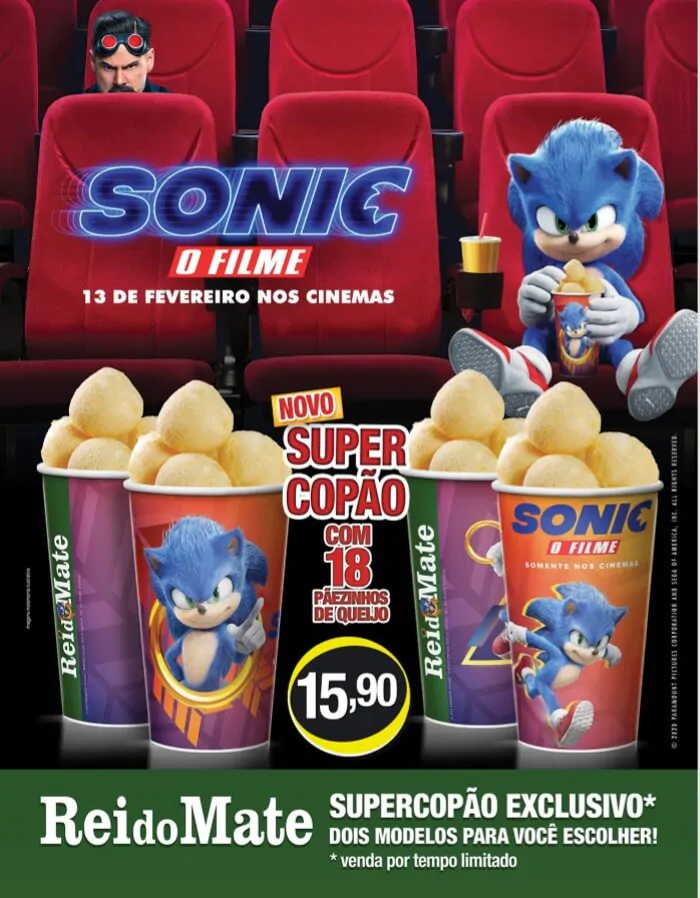 "Sonic: O Filme": Longa ganha combos personalizados 1 sonic copos rei do mate