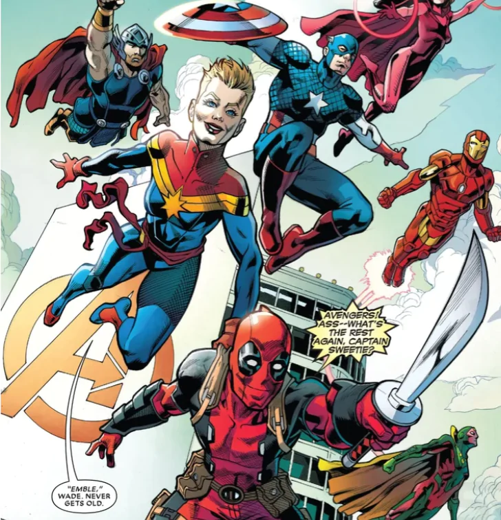 Capitão Marvel e Deadpool finalmente se tornam amantes na HQ 1 Untitled