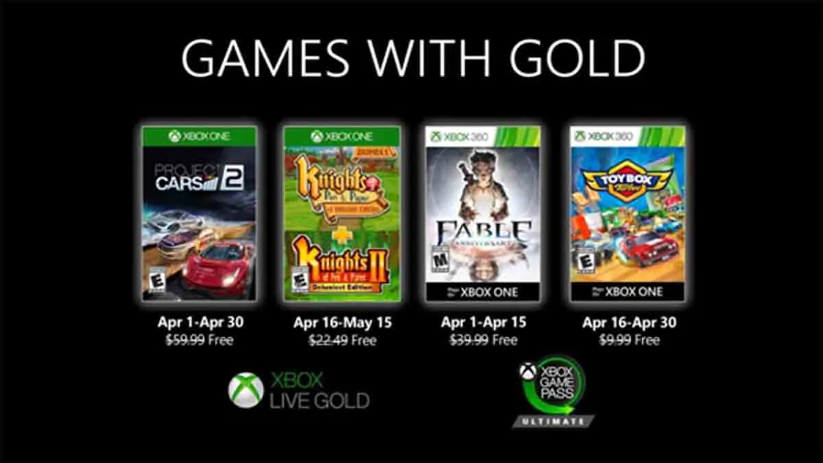Games With Gold Abril 2020