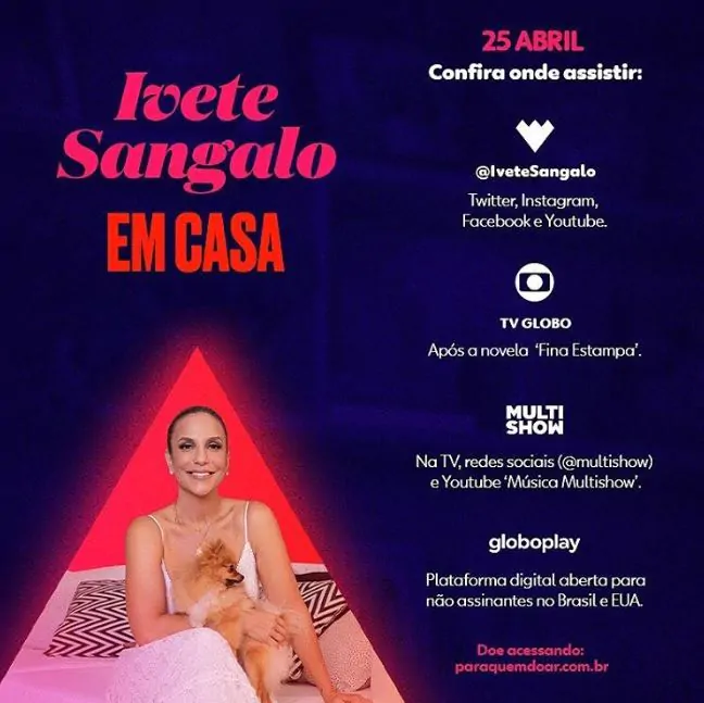 Multishow exibe hoje especial de Ivete Sangalo "Em Casa" 1 ivete em casa