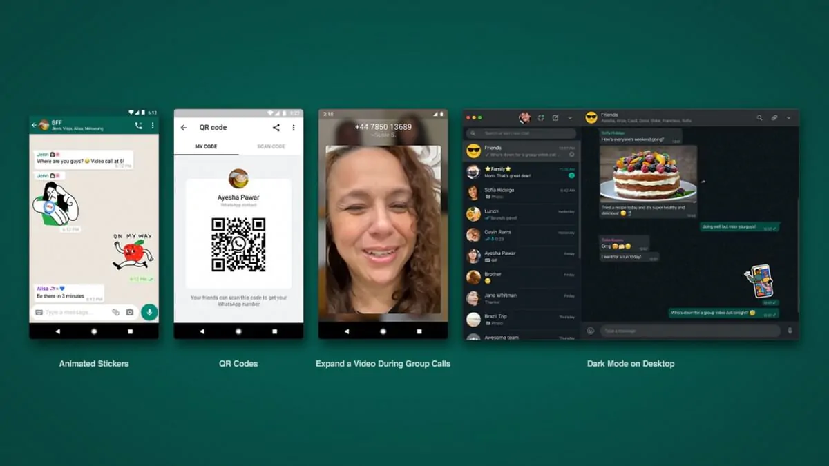 WhatsApp: novos adesivos e modo escuro também para a Web