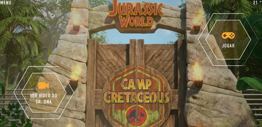 acampamento jurassico trailer e site