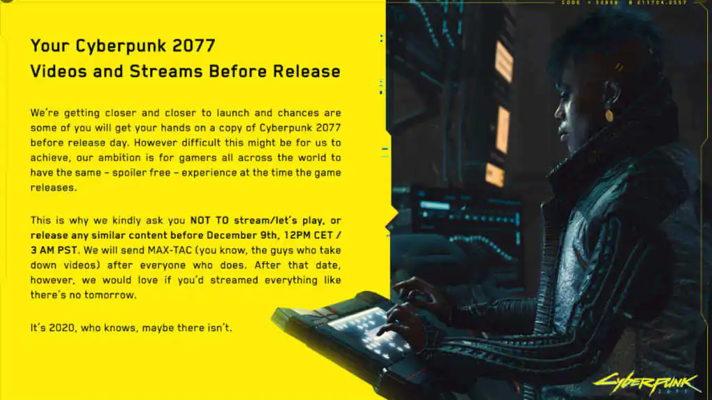 Anuncio de Cyberpunk 2077 1