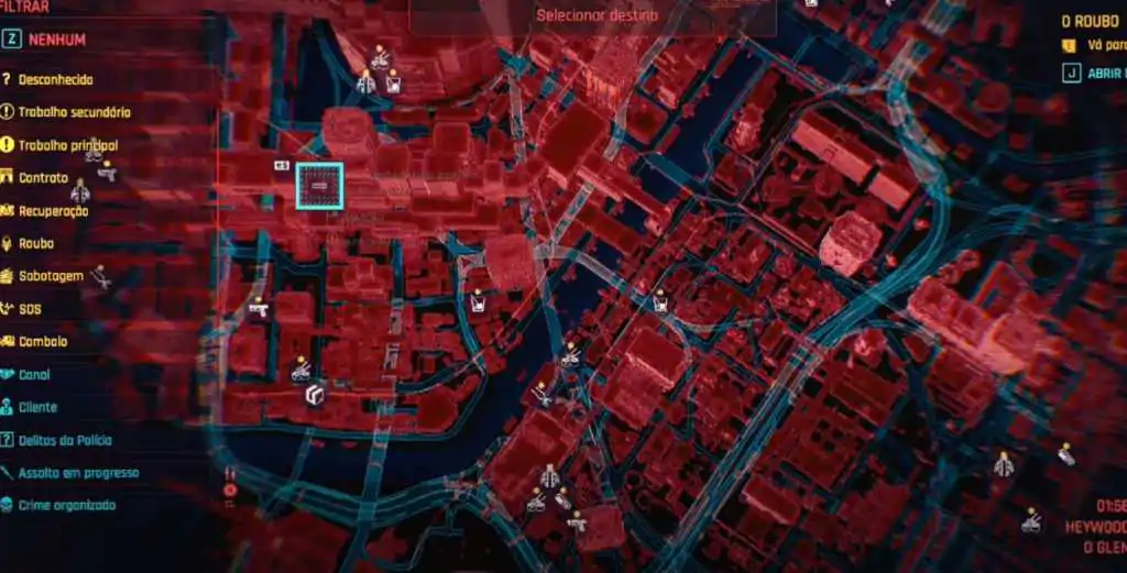 mapa de night city 1