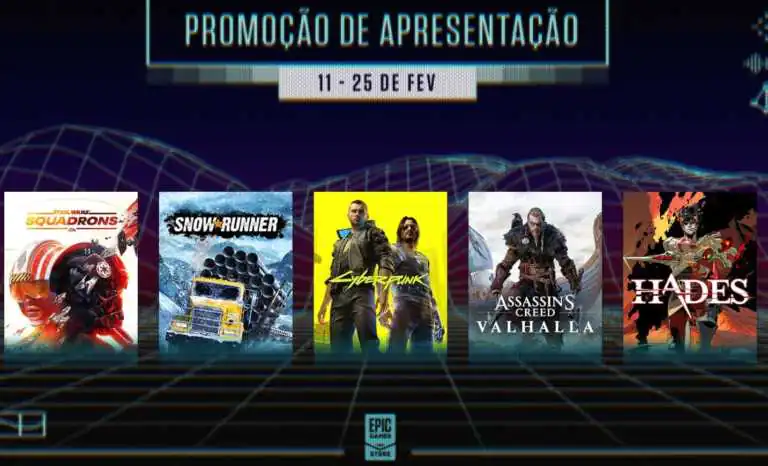 Promoção Primavera Epic Games Store com 75% de desconto