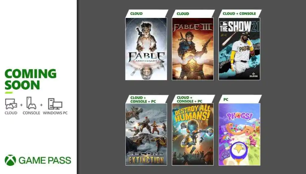 xbox game pass abril 2021 jogos