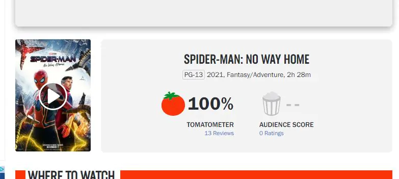 spider man no way home sem volta para casa review score