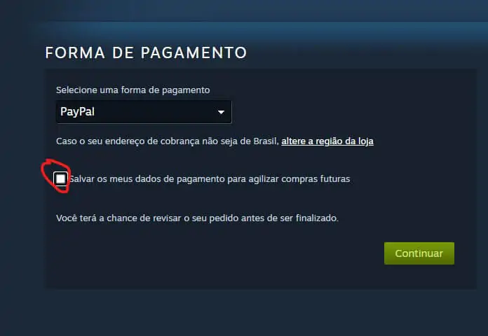 Como adicionar os 50 reais do PayPal na carteira Steam 1 carteira steam 004