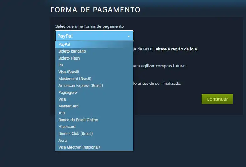 Como adicionar os 50 reais do PayPal na carteira Steam 5 jogo steam paypal 004