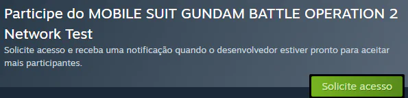 Mobile Suit Gundam: Battle Operation 2 - terá teste técnico no PC 1 image 1