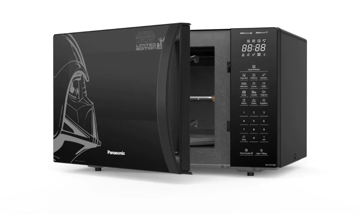 Star Wars: Panasonic revela geladeira e micro-ondas temáticos 2 microondas star wars darth vader