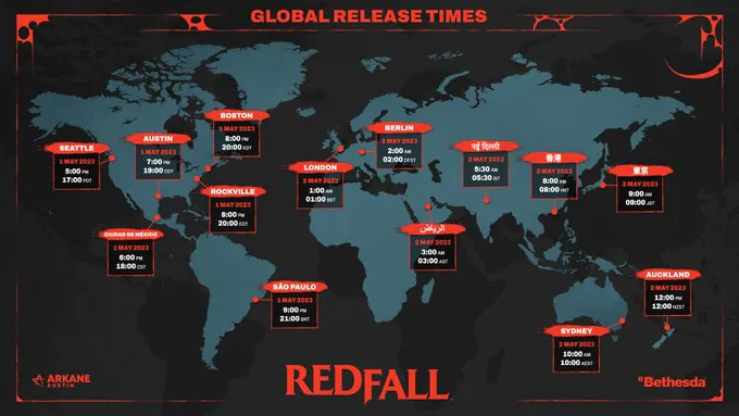 Redfall: que horas o jogo ficará disponível no Brasil? 1 Redfall: que horas o jogo ficará disponível no Brasil?