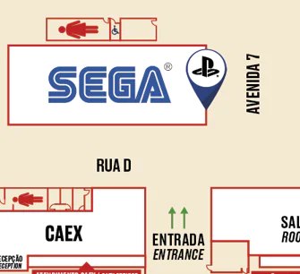 Posição do estande da Sega BGS 2023