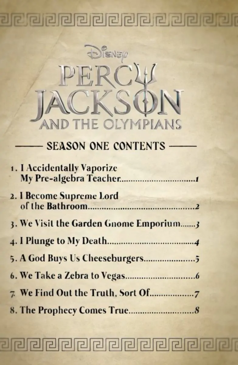 Percy Jackson e os Olimpianos: veja os títulos dos episódios