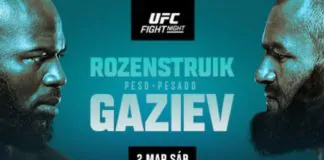 Shamil Gaziev vs Jairzinho Rozenstruik no UFC Fight Night, veja onde assistir ao vivo