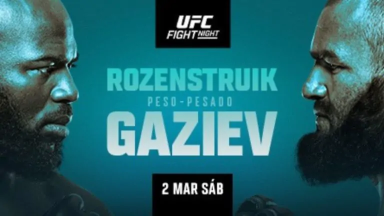 Shamil Gaziev vs Jairzinho Rozenstruik no UFC Fight Night, veja onde assistir ao vivo