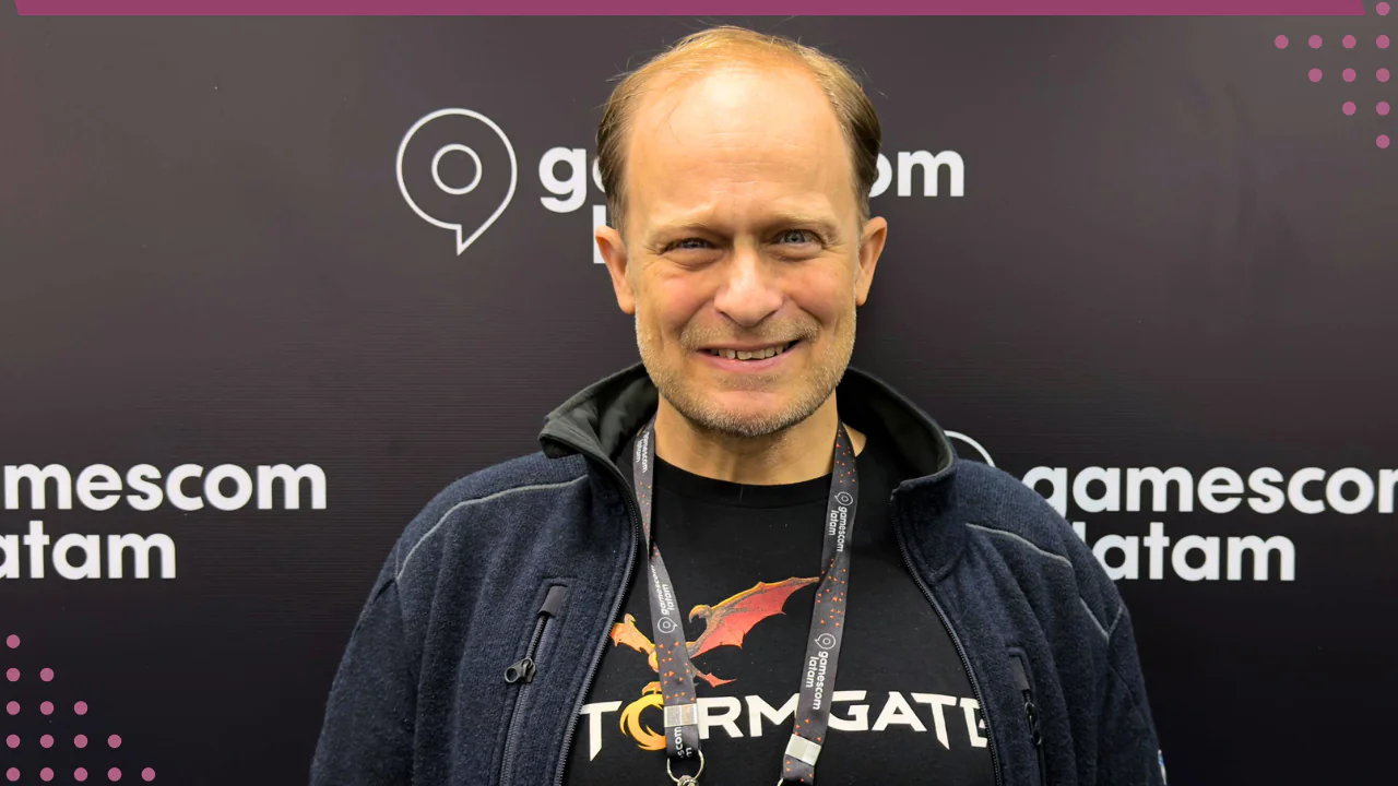 Entrevista com Tim Morten, CEO da Frost Giant, sobre Stormgate na gamescom latam 2024 um dos grandes veteranos da indústria