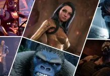 Cena com personagens e ambientes de jogos recentes que dividiram opiniões entre jogadores e crítica especializada. Nesse nosso "Os TOP 10 jogos trash"