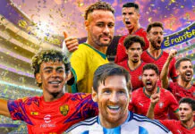 Konami traz de volta o futebol offline com eFootball Kick-Off! Tela do modo World Tour de eFootball Kick-Off! no Nintendo Switch 2, mostrando clube personalizado em torneio global